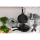 ARDESTO Deep Fry pan with lid Gemini Livorno, 24cm, aluminium, black (AR1224A)