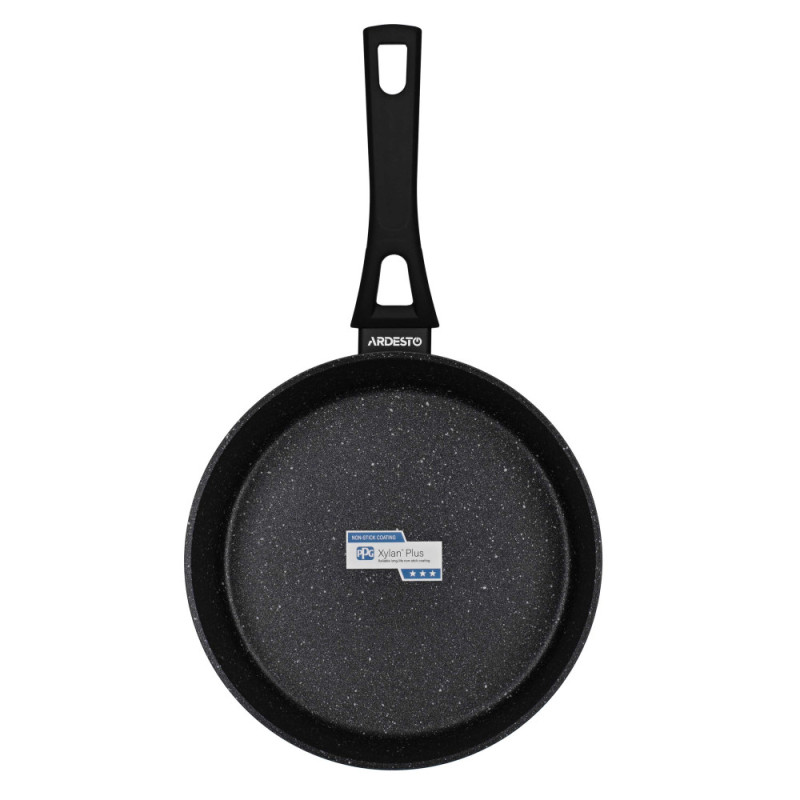 ARDESTO Deep Fry pan with lid Gemini Livorno, 24cm, aluminium, black (AR1224A)