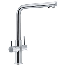 Franke Смеситель для кухни Neptune Clear Water, дл.излива - 220мм, поворотный, 1+1фильтр, хром (115.0370.689)
