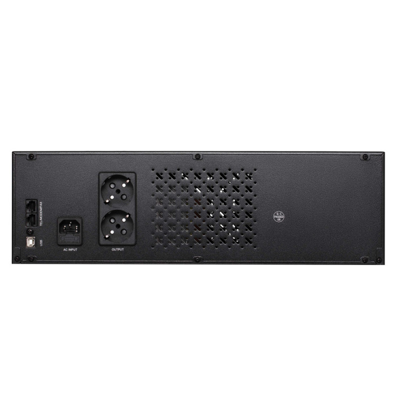 2E Джерело безперебійного живлення RE1500, 1500VA/900W, RM 3U, LCD, USB, 2xSchuko (2E-RE1500)