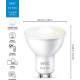 WiZ Smart lamp GU10 4.7W, 50W, 345Lm, 2700-6500K, Wi-Fi (929002448302)