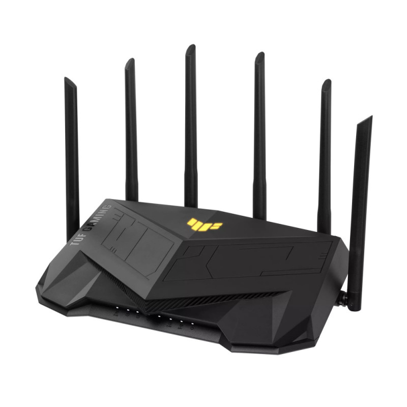ASUS Router TUF-AX6000 4xGE LAN 1x2.5GE LAN 1x2.5GE WAN 1xUSB3.2 MU-MIMO OFDMA MESH gaming AURA RGB (90IG07X0-MO3C00)
