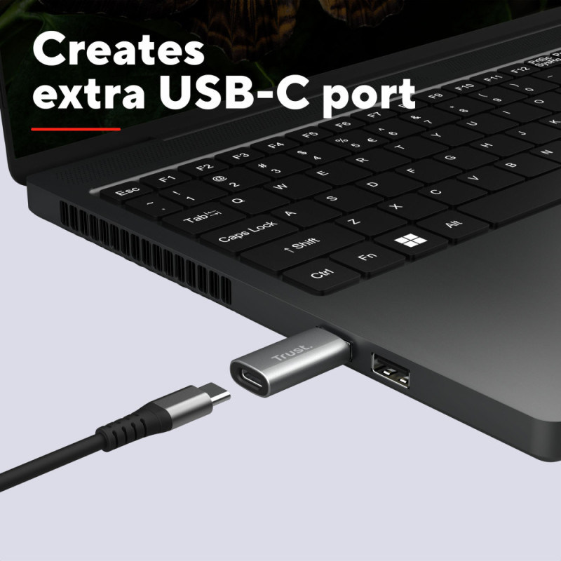 Trust adapter Calyx USB-C > USBA3.2, 2шт, black (25573_TRUST)