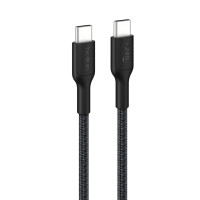 Belkin Кабель USB-C > USB-C заряджання/синхронізації 1м, 240Вт, Type-C, плетений, чорний (CAB025HQ1MBK)