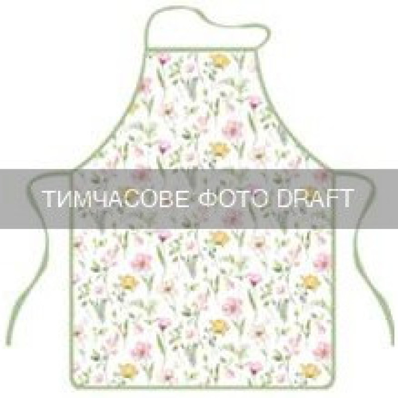 ARDESTO Фартух ARDESTO Spring flowers 60х80см, 100% поліестер, білий (ART12FL)
