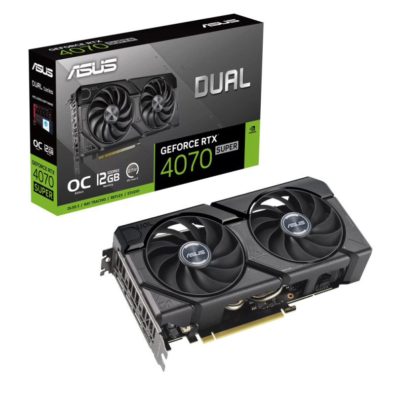 ASUS GeForce RTX 4070 SUPER 12GB GDDR6X OC EVO DUAL-RTX4070S-O12G-EVO