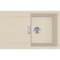 Franke Kitchen Sink Franke Sirius 2 tectonite, rectang., with drainboard, 780х500х200mm, bowl - 1, over-mounted, beige (143.0671.744)