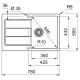 Franke Kitchen Sink Franke Sirius 2 tectonite, rectang., with drainboard, 780х500х200mm, bowl - 1, over-mounted, beige (143.0671.744)