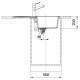 Franke Kitchen Sink Franke Sirius 2 tectonite, rectang., with drainboard, 780х500х200mm, bowl - 1, over-mounted, beige (143.0671.744)