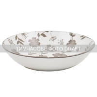 ARDESTO Тарілка супова Ravenna, 790мл, 20см, порцеляна, біло-бежевий (AR1320R)