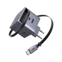 Зарядное устройство Ugreen USB-C PD45W GaN + cable USB-C to USB-C retractable (65822)