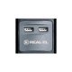 Сетевой удлинитель REAL-EL RS-3 USB CHARGE 1.8m, black (EL122500001)