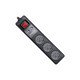 Сетевой удлинитель REAL-EL RS-3 USB CHARGE 1.8m, black (EL122500001)