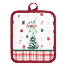 ARDESTO Прихватка Christmas Tree 18х20см, 100% поліестер (верх), 100% бавовна (низ), зелений (ART04HT)