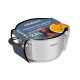 ARDESTO Casserole Gemini Salerno, glass lid, 2.3 l, gray silicone handles, stainless steel (AR1925CS)