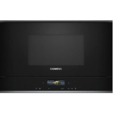 Siemens Microwave oven built-in, 21L, electronic control, 900W, grill, display, black (BE732R1B1)