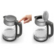 Tefal Electric kettle Glass Kettle, 1,7L, glass, grey (KI740B30)