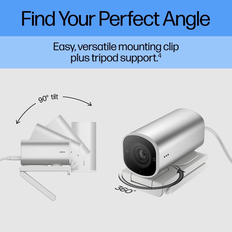 HP Webcam 960 4K Streaming silver (695J6AA)