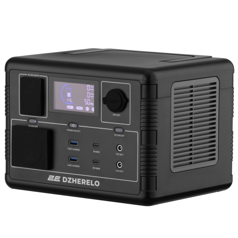 2E Portable Power Station Dzherelo, 600 W, 560 Wh, Fast Charging (2E-PPS06056)
