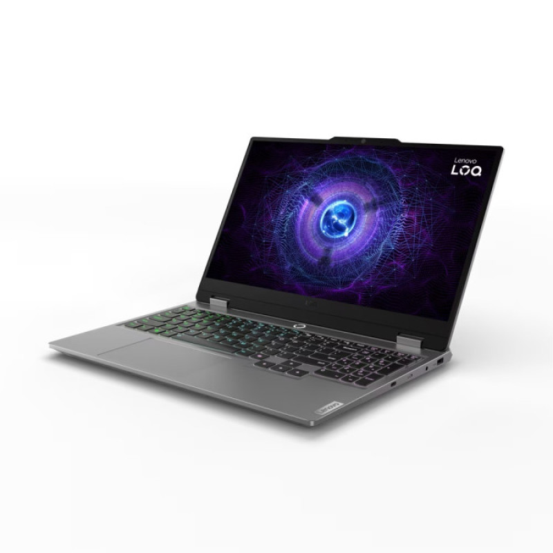Ноутбук Lenovo LOQ 15IRX9 (83DV00GXRA); 15.6" WQHD (2560x1440) IPS LED матовый 165 Гц , Intel Core i7-13650HX (2.6 - 4.9 ГГц) , RAM 16 ГБ (Max 32 ГБ) , SSD 512 ГБ , nVidia GeForce RTX4050, 6 ГБ , без ОП , LAN , Wi-Fi , Bluetooth , веб-камера , без ОС , 2.38 кг , серый , подсветка клавиатуры