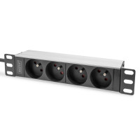 Digitus Пристрій розподілу електроживлення DIGITUS 10" 1U, 16A, 230V 4xSchuko, вилка Schuko (DN-95418)