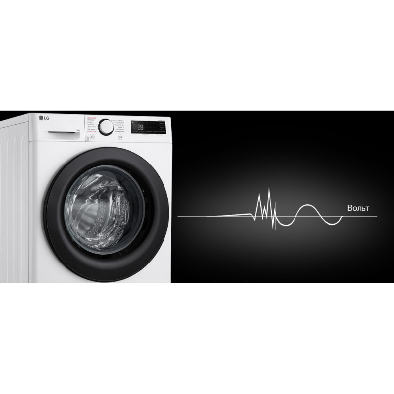 LG Пральна машина фронтальна, 11кг, 1400, A, 57см, дисплей, пара, інвертор, білий (F4Y5ES6W)