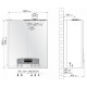 Ariston Котел газовый CLAS B ONE WIFI 24 двухконтурный конденсационный 24кВт Wi-Fi встроенный бойлер 20+20л (3302127)