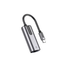 Переходник USB-C to RJ45 Ethernet 1000Mbps Aluminum black Vention (CFNHB)