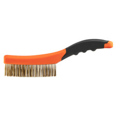 Neo Tools straight wire brush, 4x16 rows, straight wire 0.3mm, 260mm, two-component handle (39-030)