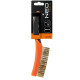 Neo Tools straight wire brush, 4x16 rows, straight wire 0.3mm, 260mm, two-component handle (39-030)