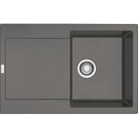 Franke Мойка кухонная Maris, фрагранит, прямоуг., с крылом, 780х500х200мм, чаша- 1, врезная, MRG 611, серый камень (114.0565.117)