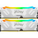 Модуль пам'яті для комп'ютера DDR5 32GB (2x16GB) 7600 MHz Renegade RGB White XMP Kingston Fury (ex.HyperX) (KF576C38RWAK2-32)