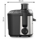 Moulinex centrifugal juicer Frutelia+, 400W, cake-0.95L, plastic, silver (JU420D10)