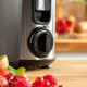 Moulinex centrifugal juicer Frutelia+, 400W, cake-0.95L, plastic, silver (JU420D10)