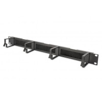 Digitus Кабельный организатор 19" 1U, 4xRings 44x60mm, brush, RAL 9005 (DN-97663)