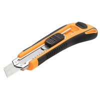 Tolsen segmented construction knife Ergo, 18mm, ABS plastic and thermoplastic rubber body, 170mm (30003)