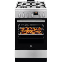 Electrolux Плита комбінована, 58л, 50x60см, дисплей, конвекція, пара, нерж (LKK560228X)