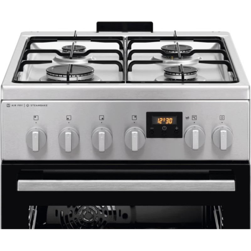 Electrolux Плита комбинированная, 58л, 50x60см, дисплей, конвекция, пар, нерж (LKK560228X)