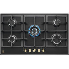Electrolux Варильна поверхня Electrolux газова, 90см, чавун, чорний (KGS9536RN)