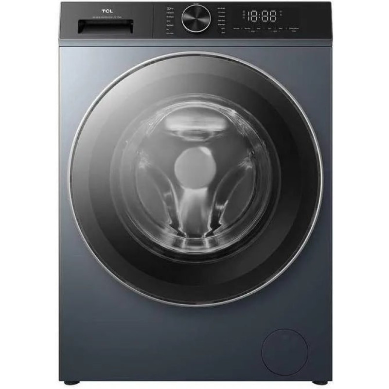 TCL WM front load, 8kg, 1400, A+++, 53cm, display, steam, invertor, grey (FP0834SA1UA)