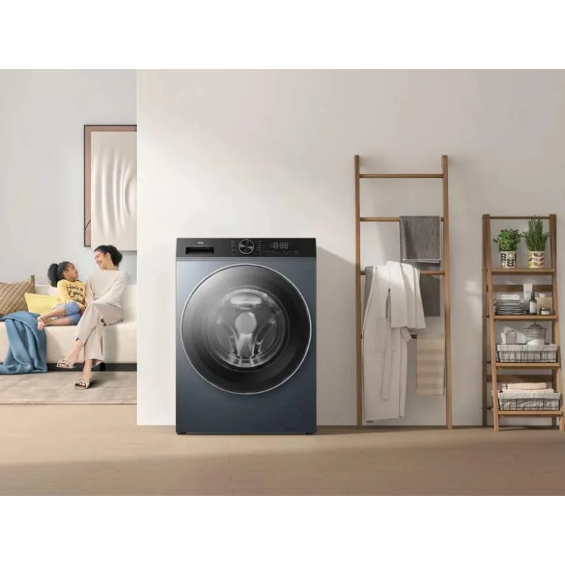 TCL WM front load, 8kg, 1400, A+++, 53cm, display, steam, invertor, grey (FP0834SA1UA)
