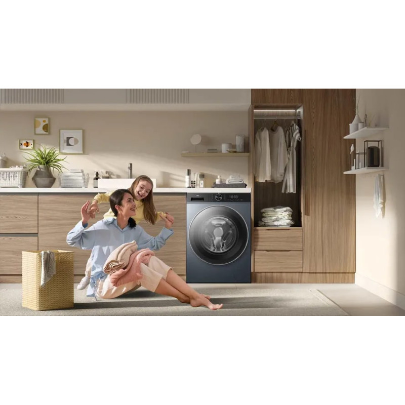 TCL WM front load, 8kg, 1400, A+++, 53cm, display, steam, invertor, grey (FP0834SA1UA)