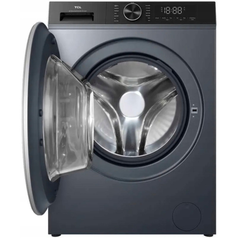 TCL WM front load, 8kg, 1400, A+++, 53cm, display, steam, invertor, grey (FP0834SA1UA)
