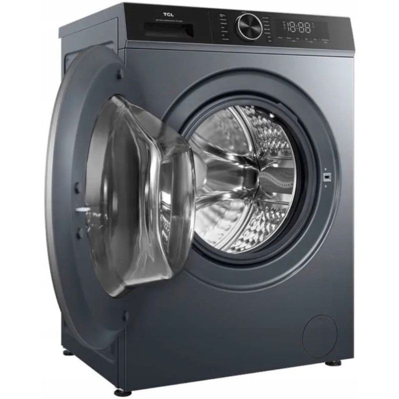 TCL WM front load, 8kg, 1400, A+++, 53cm, display, steam, invertor, grey (FP0834SA1UA)