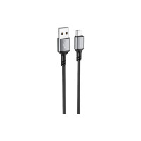 Дата кабель USB 2.0 AM to USB-C 1.0m 3A black BOROFONE (6974443386417)