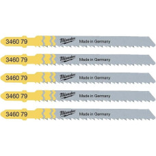 Milwaukee jigsaw blade T101BR, for wood, tooth pitch 2.5mm х 75mm, 5 pcs (4932346079)