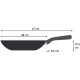 Tefal Halo wok frying pan, 28 cm, aluminum, bakelite, gray (C3121953)