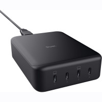 Trust Зарядний пристрій мережевий Maxo 240Вт,GaN, 4xUSB-C,PD, чорний (25413_TRUST)