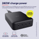 Trust Зарядний пристрій мережевий Maxo 240Вт,GaN, 4xUSB-C,PD, чорний (25413_TRUST)