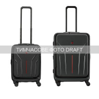 Wenger Набір валіз Wenger Amplix Hardside, полікарбонат, (S+M), TSA, 4 колеса, EXP, чорний (653332)